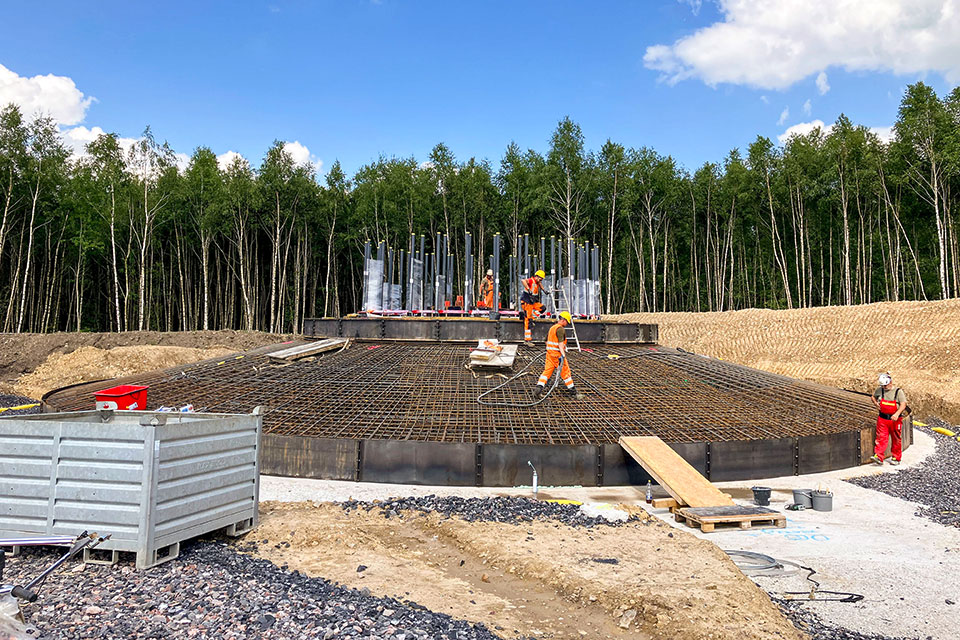 Arbeiter auf Baustelle (Foto: Stadtwerke Bochum)