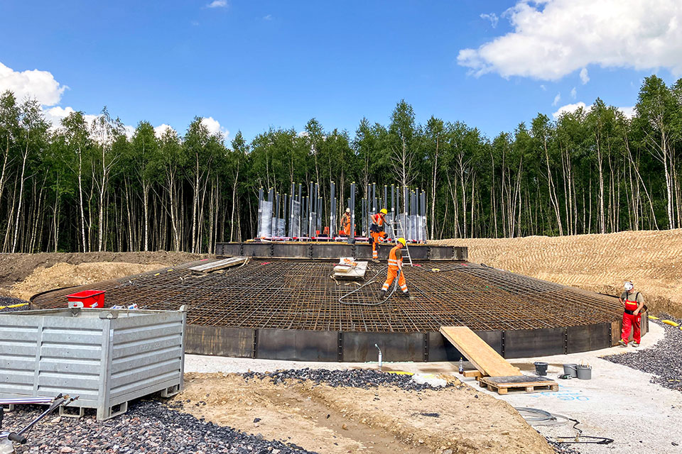 Arbeiter auf Baustelle (Foto: Stadtwerke Bochum)