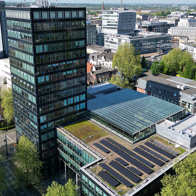 PV-Anlage auf Stadtwerkeverwaltungsgebäude